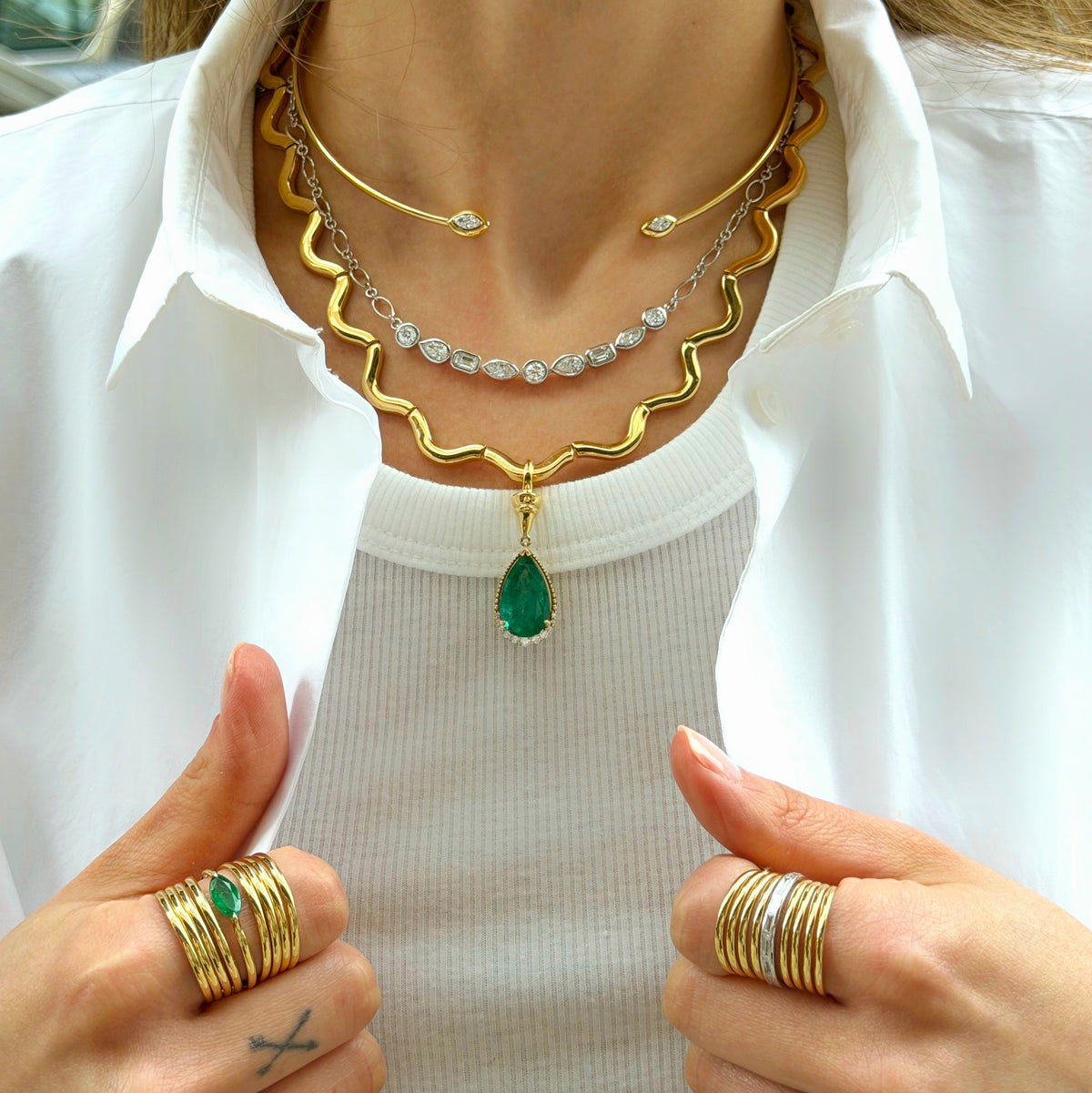 Promenade gold necklace