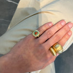 Load image into Gallery viewer, Emerald Bloom Signet Ring
