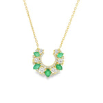 Load image into Gallery viewer, Emeralds Bouquet Necklace
