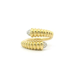 Load image into Gallery viewer, Ribbed Criss-Cross Ring
