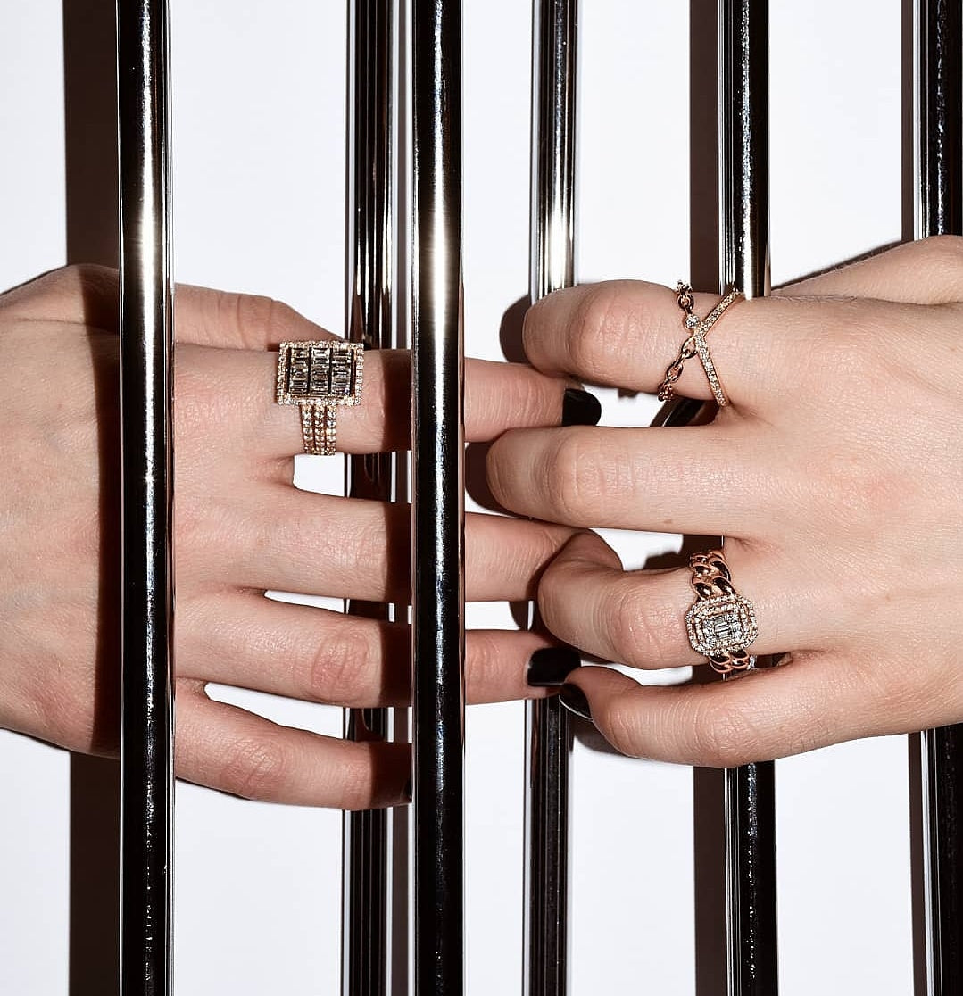 Chain Baguette Illusion Ring