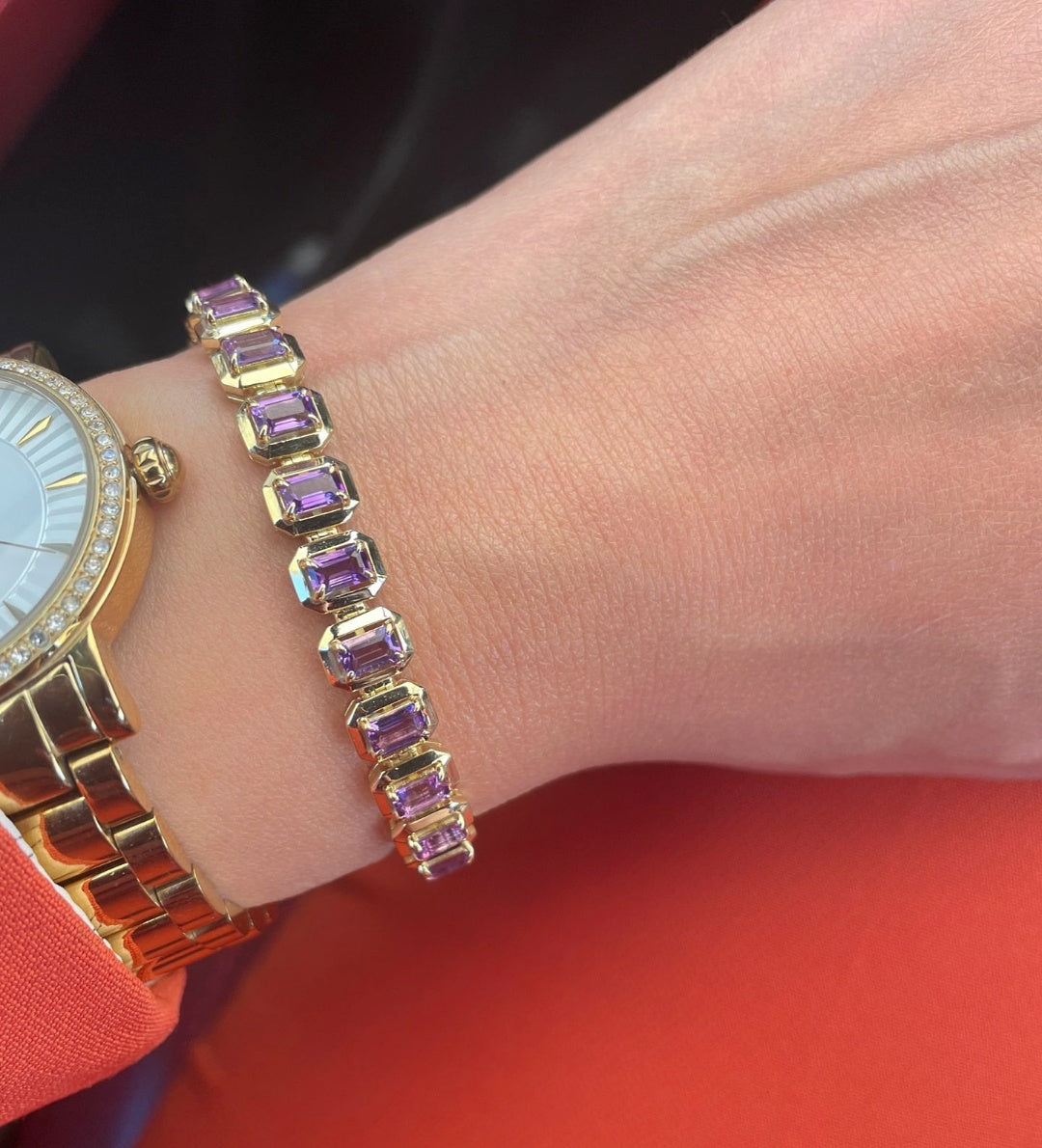 Amethyst Delights Tennis Bracelet