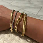 Load image into Gallery viewer, Ribbed Gold Bracelet
