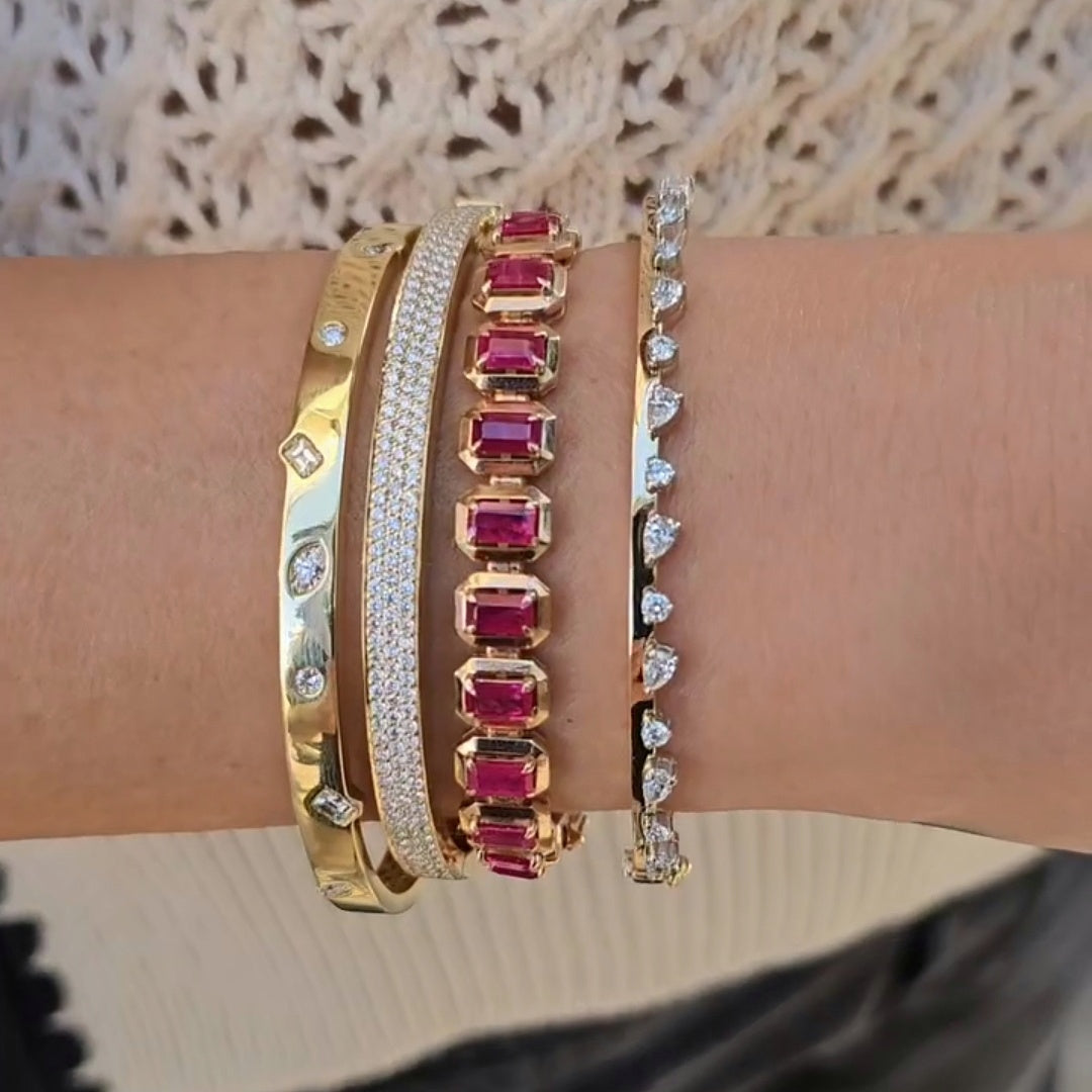 Diamond Scattered Gems Bracelet