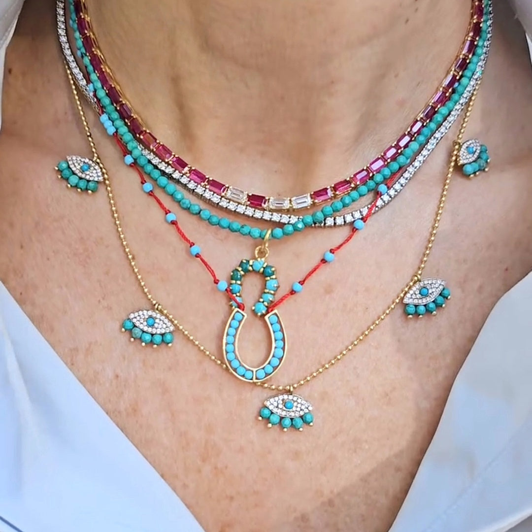 Knitted Horseshoe Necklace