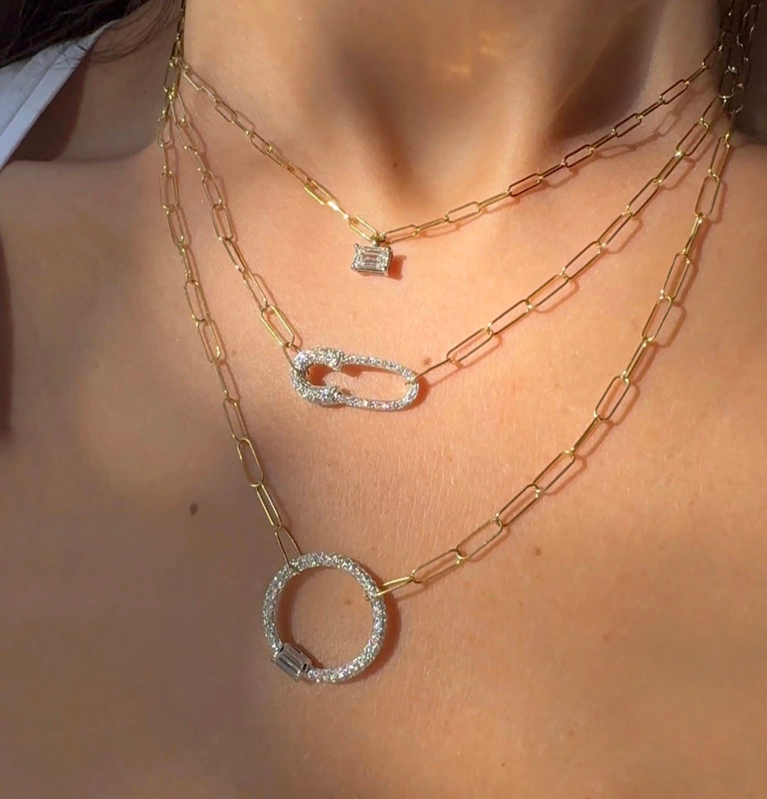 Diamond Halo Necklace