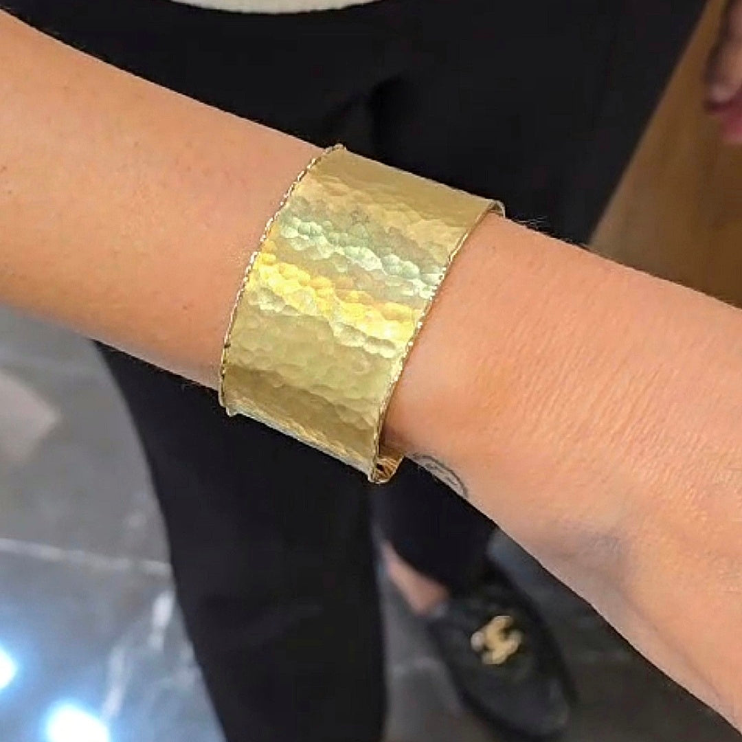 Hammered Gold Cuff