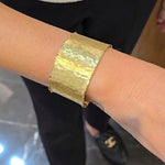 Load image into Gallery viewer, Hammered Gold Cuff
