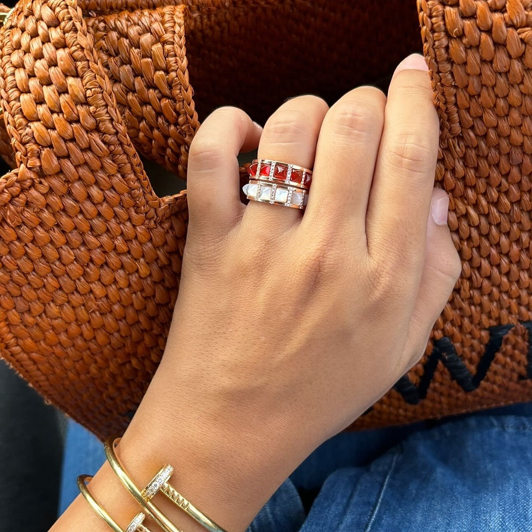 Pearl Pyramids Ring