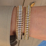 Load image into Gallery viewer, Gold &amp; Diamond Elastic Bracelet
