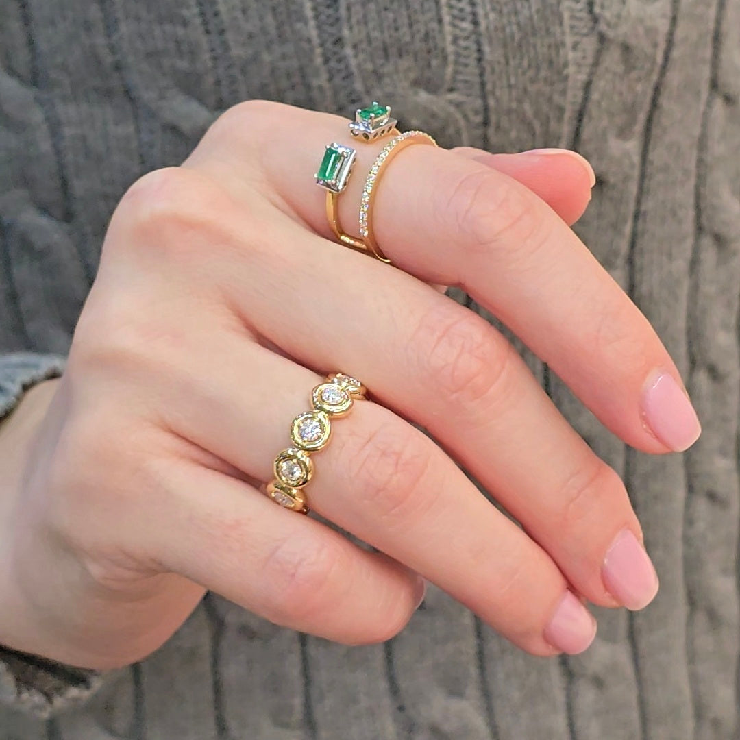 Bezel round diamond eternity ring