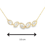 Load image into Gallery viewer, Baguette Diamonds Halo Necklace
