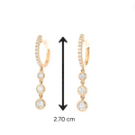 Load image into Gallery viewer, Diamond Trail Huggies
