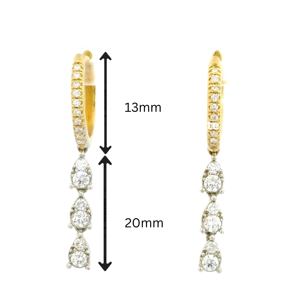 Illusion Pear-Drop Hoops