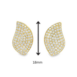 Load image into Gallery viewer, Diamond Petal Earrings
