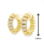Load image into Gallery viewer, Wrap Diamond Hoops
