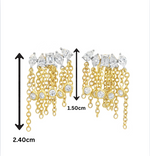 Load image into Gallery viewer, Multi-Shaped Diamond &amp; Chains Earrings

