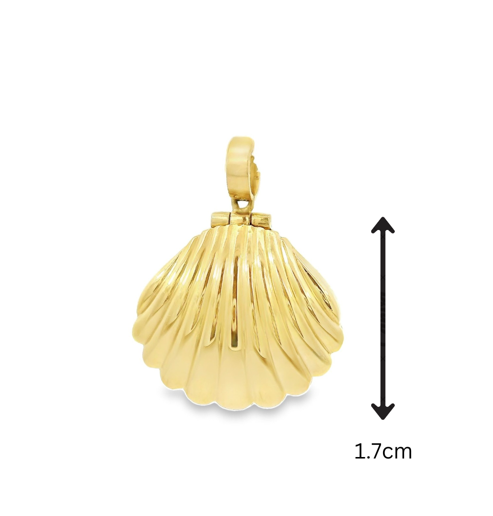 Gold Seashell Photo Locket