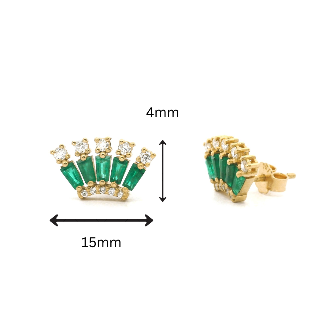 Emerald Burst Earrings