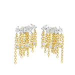 Load image into Gallery viewer, Multi-Shaped Diamond &amp; Chains Earrings
