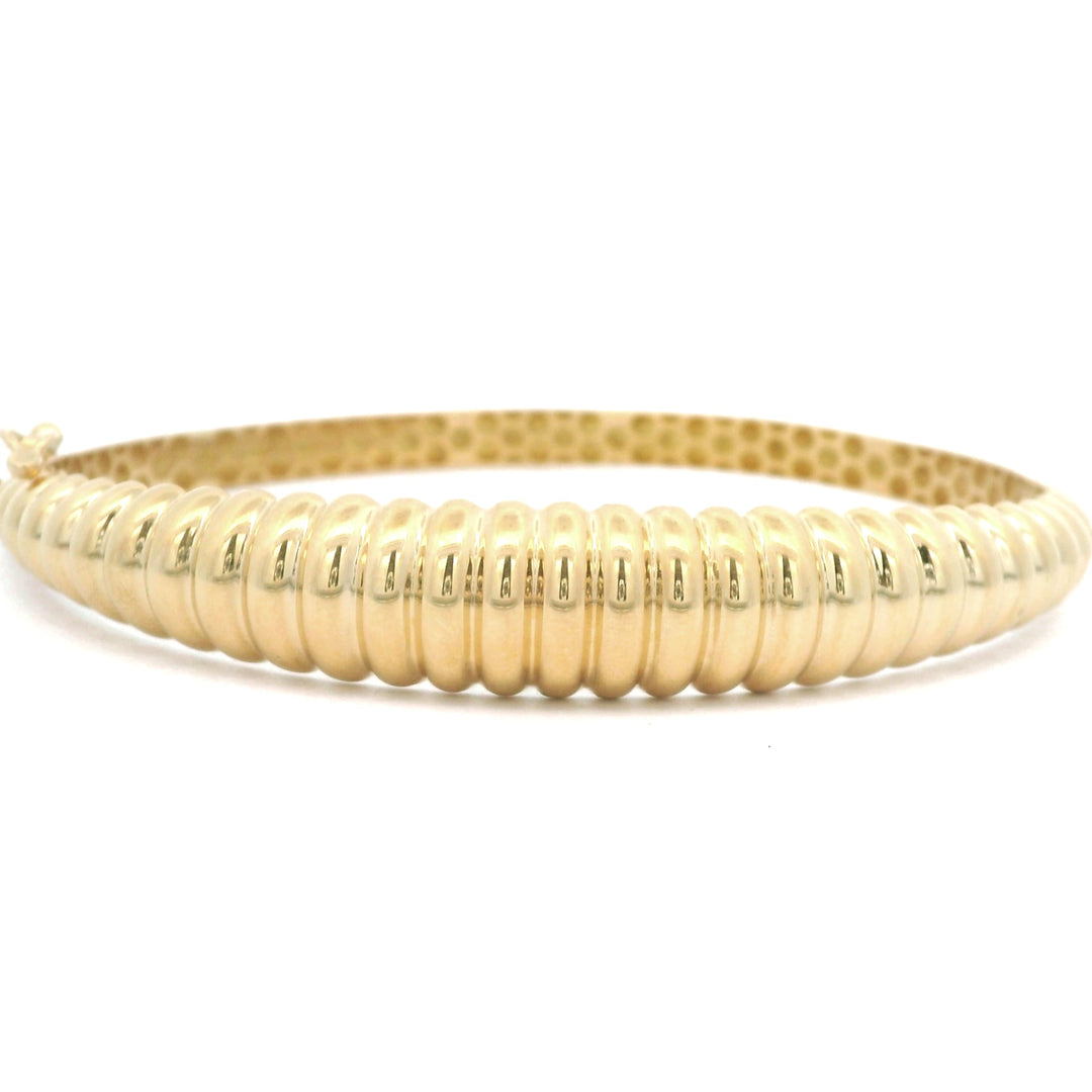 Ribbed Gold Bracelet