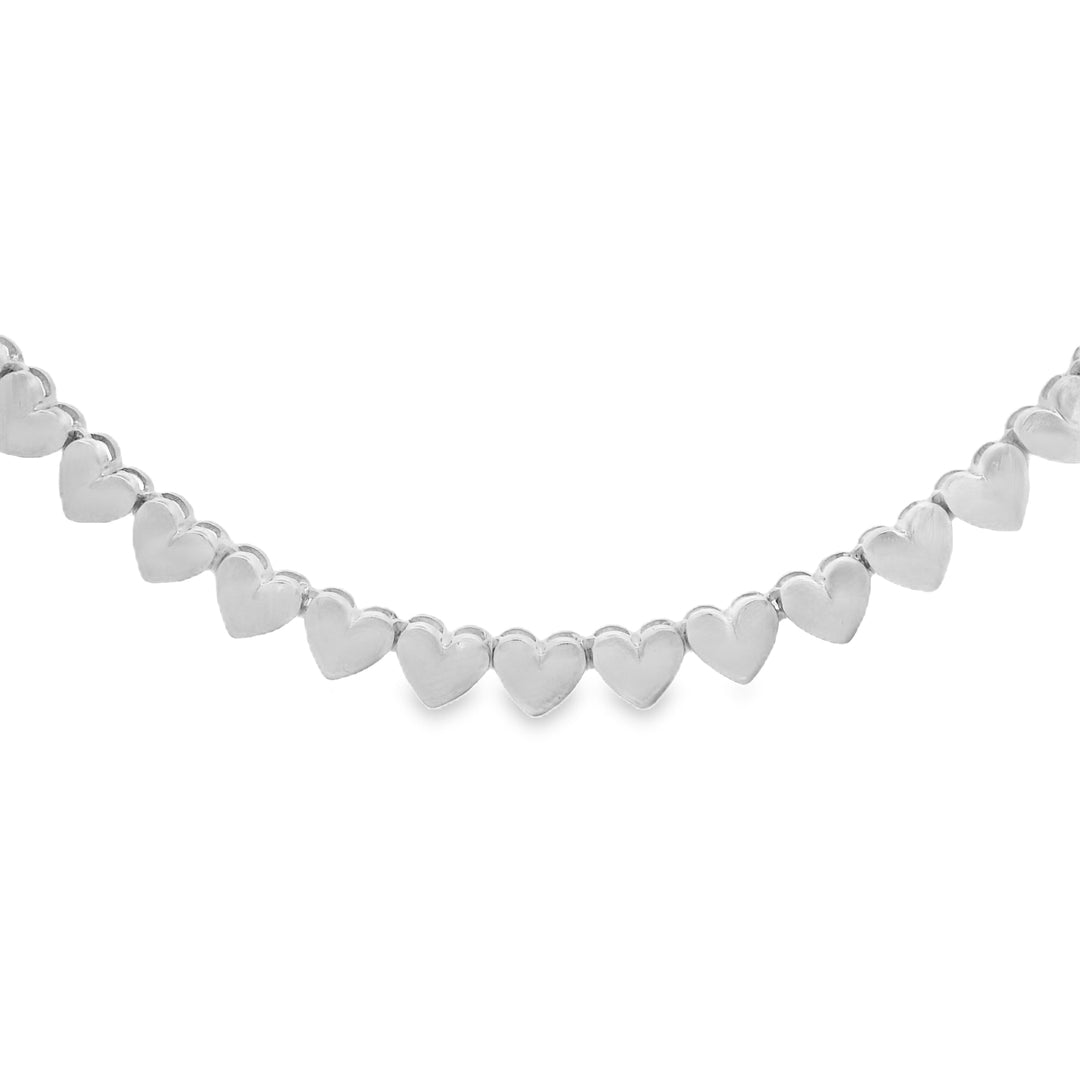 Golden Hearts Tennis Necklace