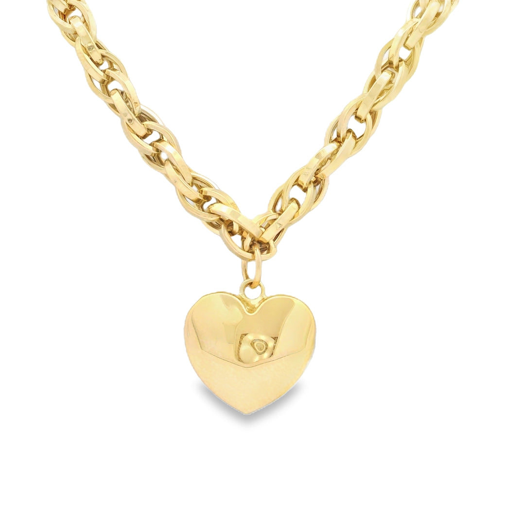 Knotted Chain Heart Bracelet