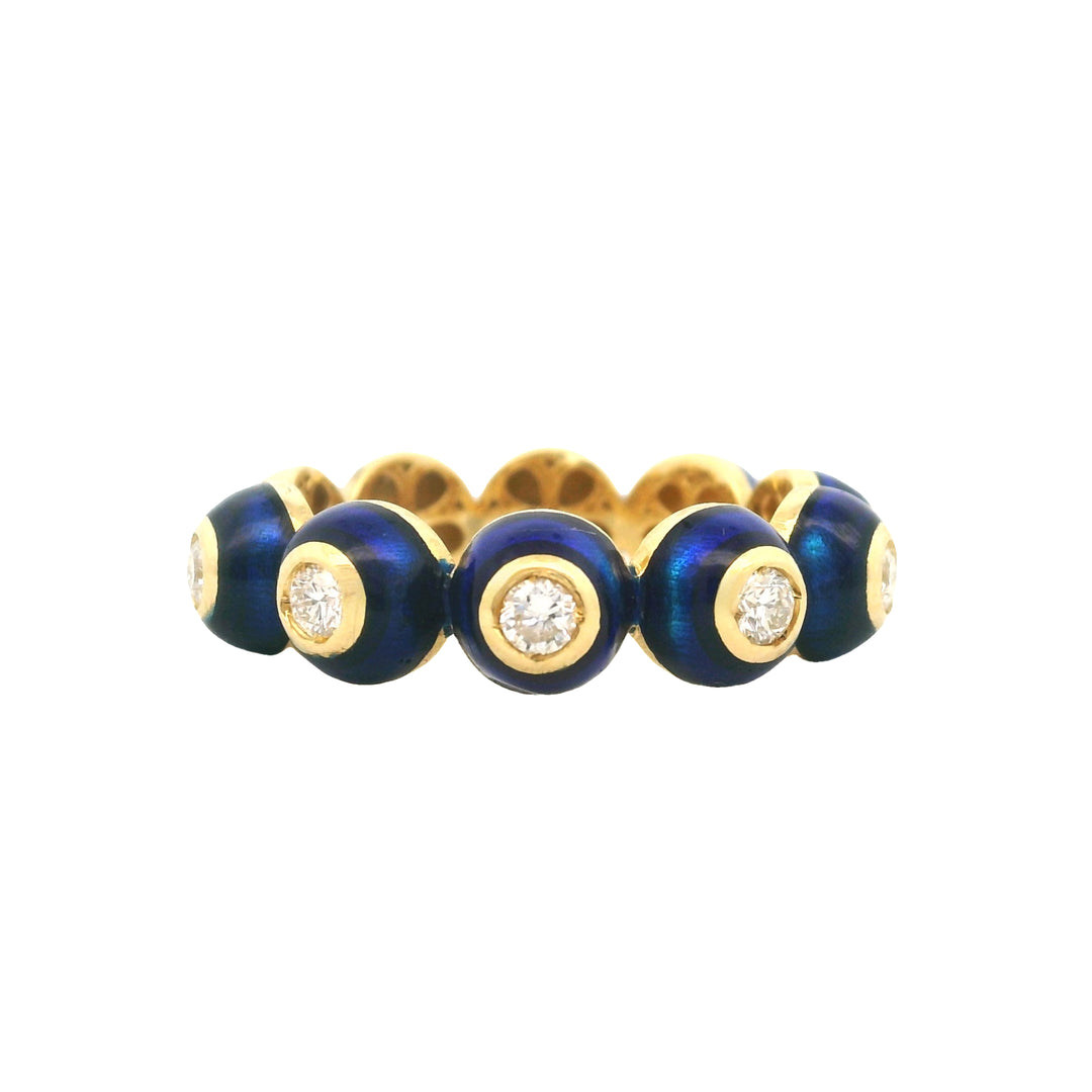 Enamel Diamond Domes Ring