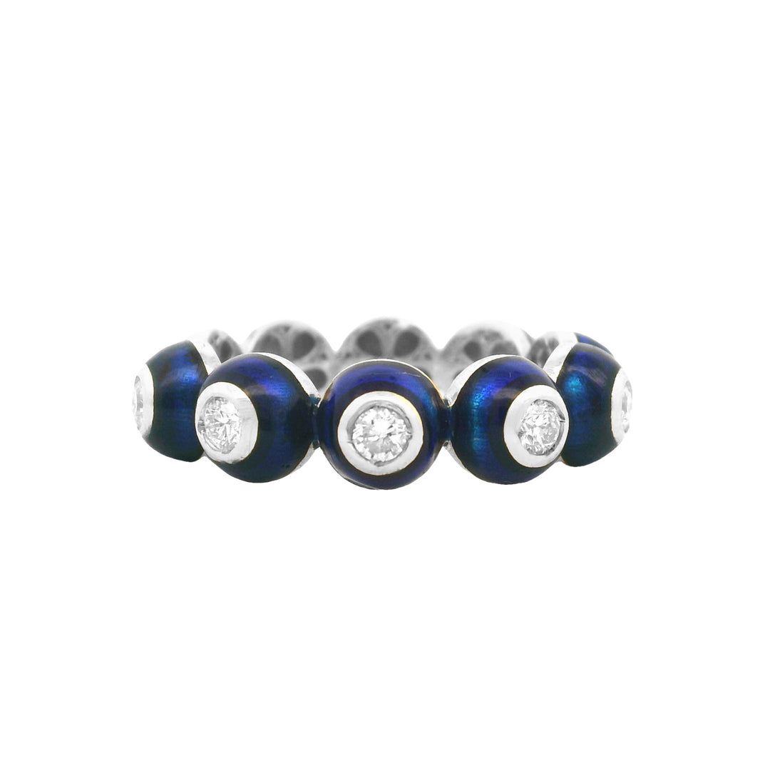 Enamel Diamond Domes Ring