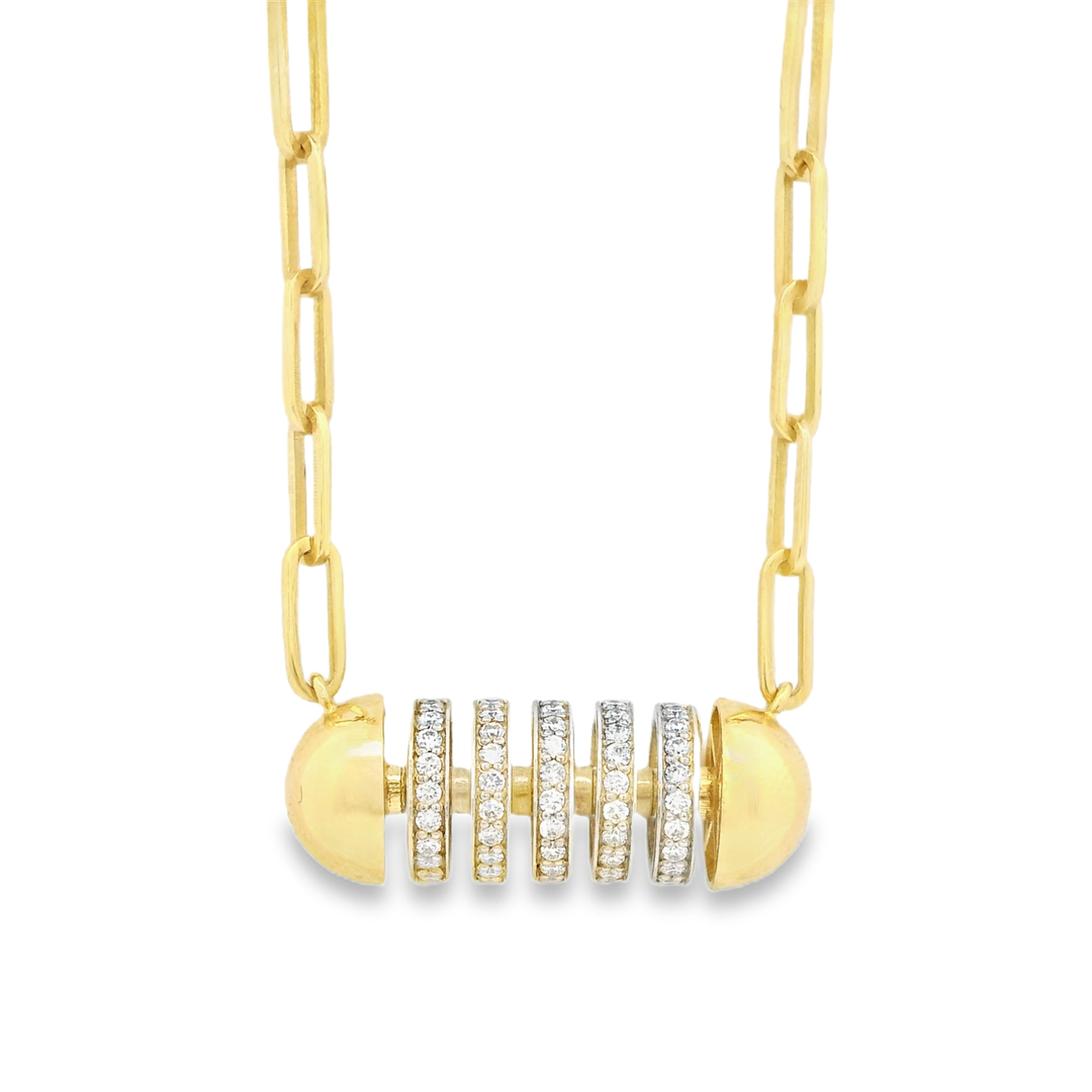 Spinning Capsule Necklace
