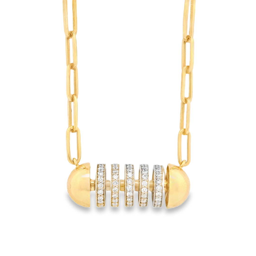 Spinning Capsule Necklace