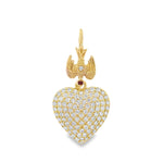 Load image into Gallery viewer, Dove &amp; Diamond Heart Pendant
