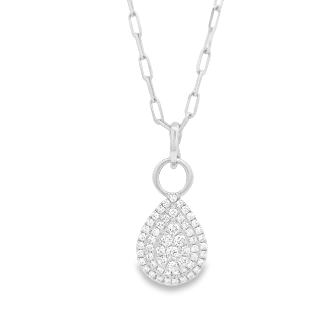 Layered Drop Diamond Necklace