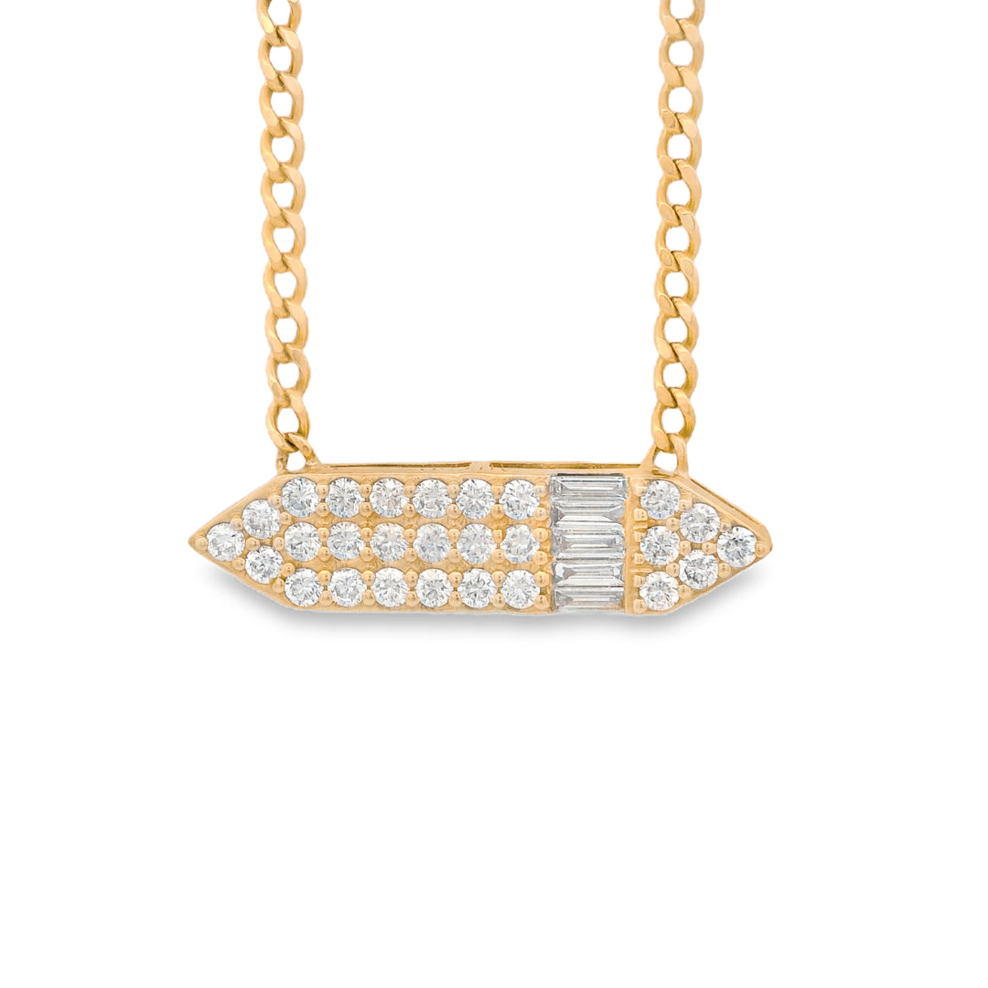 Quartz-Motif Diamond Necklace