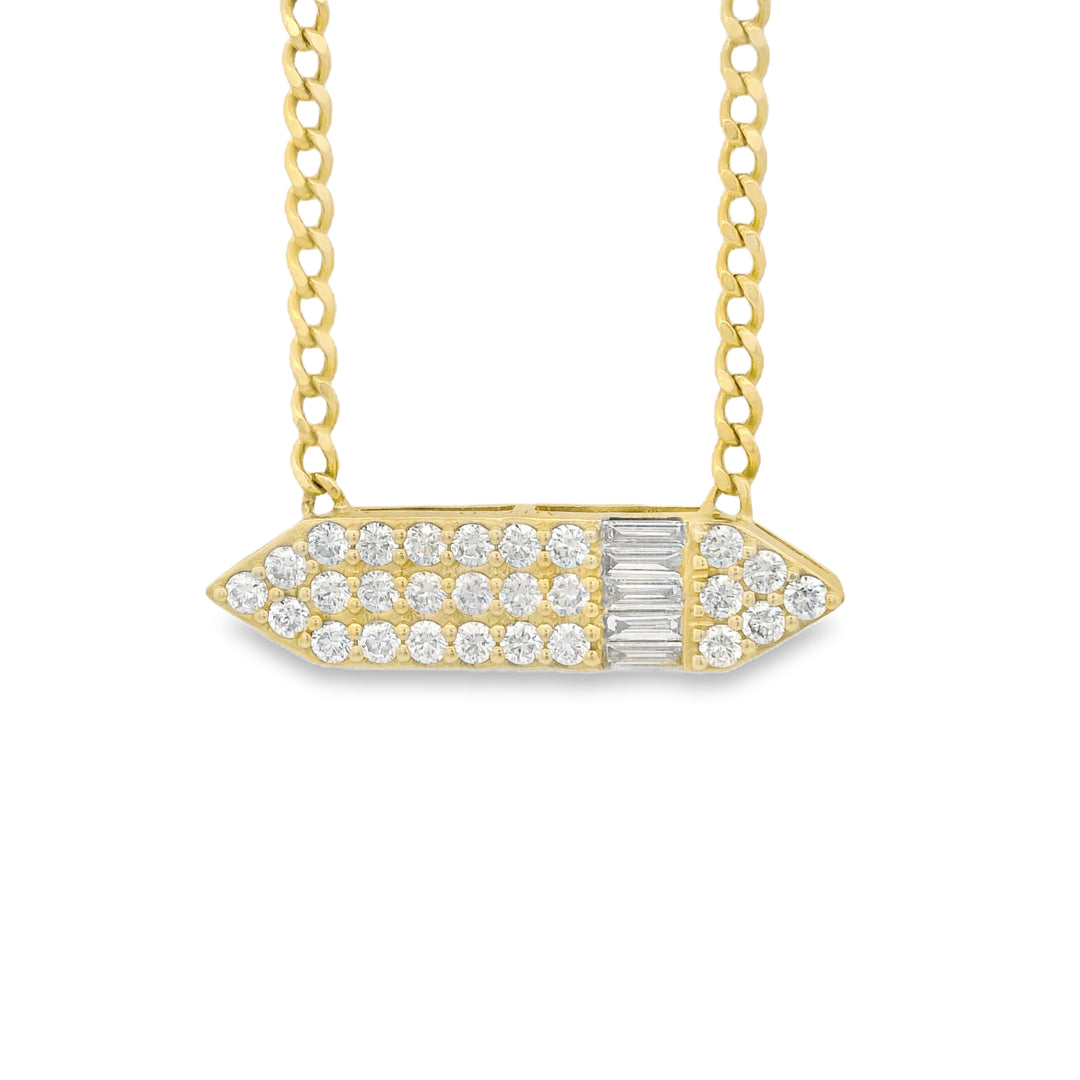 Quartz-Motif Diamond Necklace