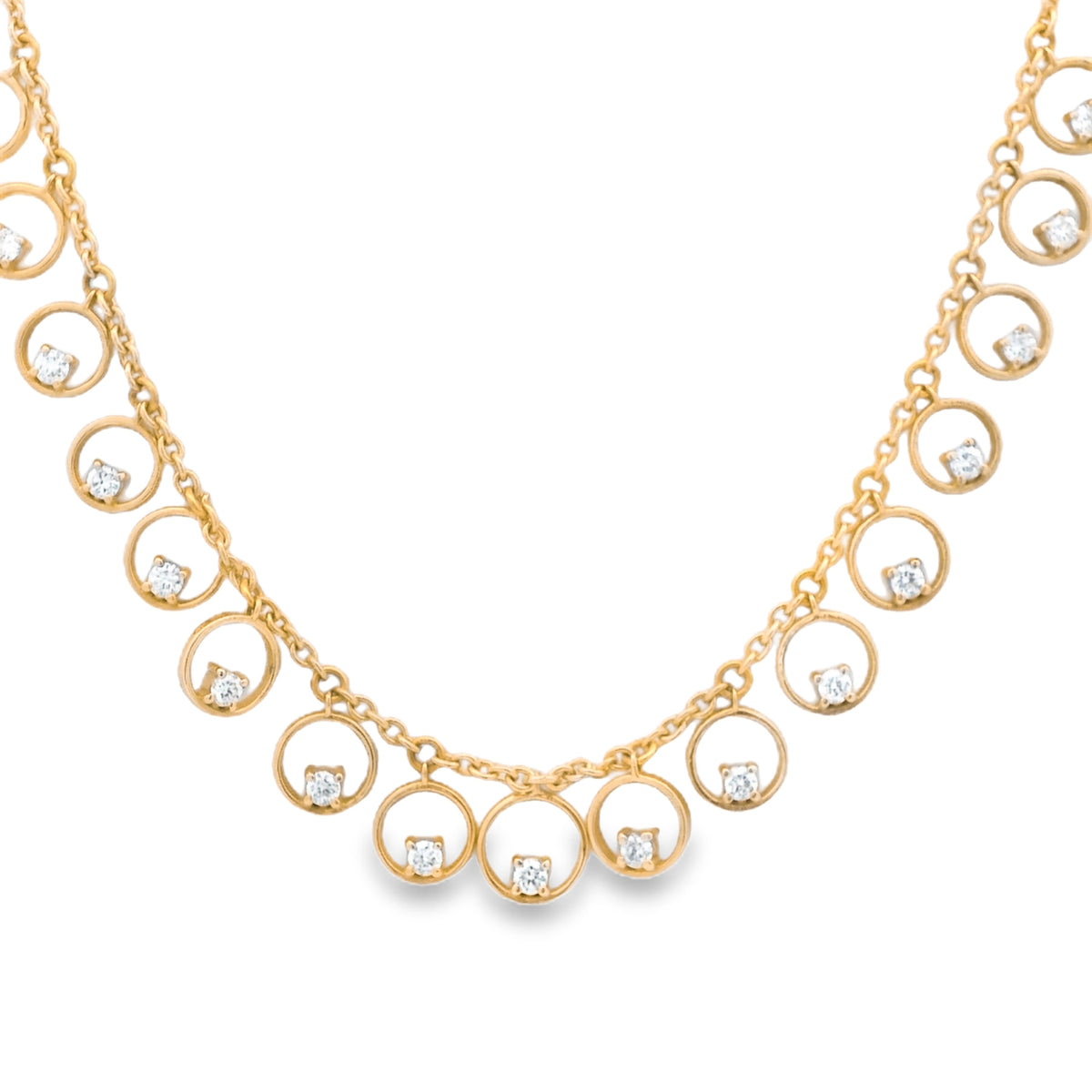 Diamond circles necklace