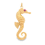 Load image into Gallery viewer, Ruby Sea Horse Pendant
