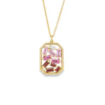 Load image into Gallery viewer, Pink Sapphire Mosaic Necklace

