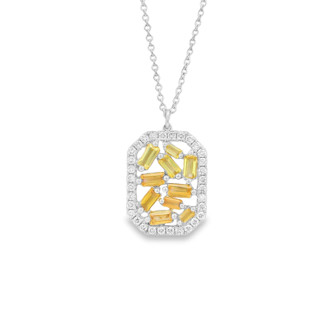 Yellow Sapphire Mosaic Necklace