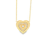 Load image into Gallery viewer, Gold-Brushed Radiant Heart Necklace
