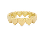 Load image into Gallery viewer, Gold Hearts Ring
