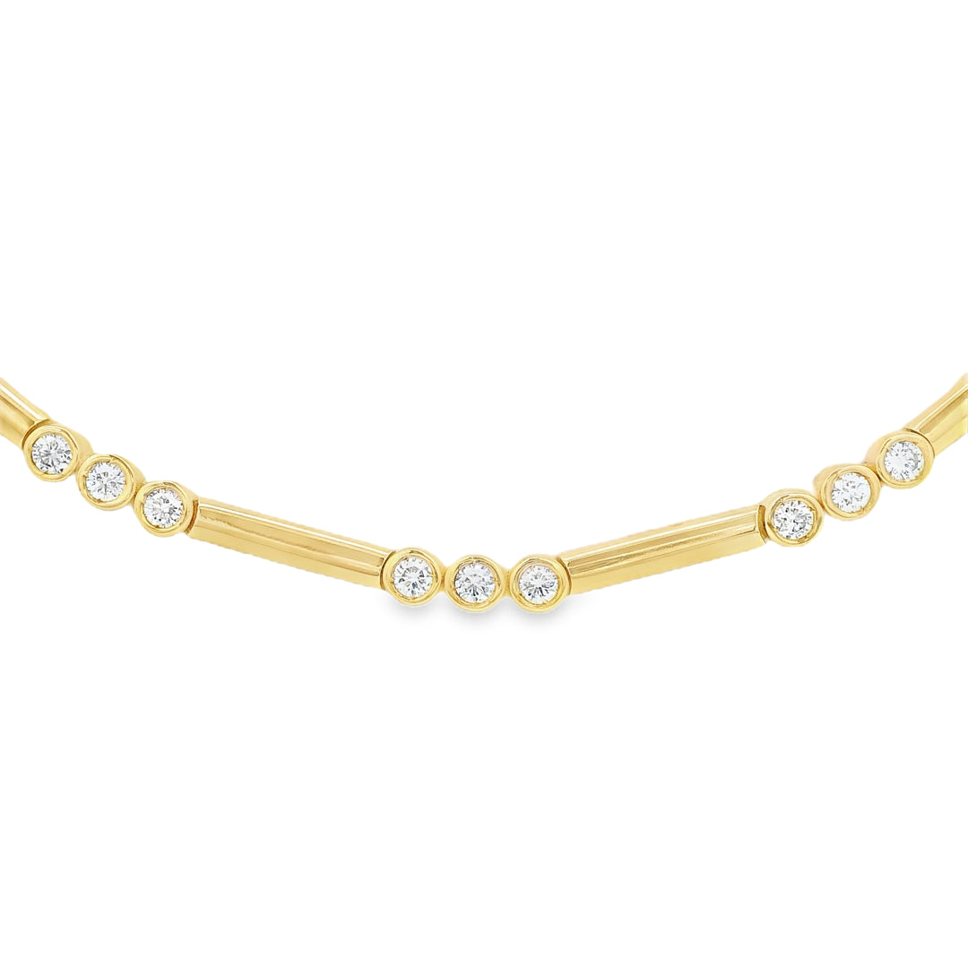 TRI-Rodded Tennis Necklace