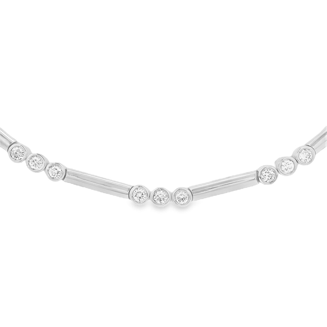 TRI-Rodded Tennis Necklace