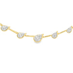 Load image into Gallery viewer, Semi-Bezel Pear Illusion Necklace
