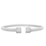 Load image into Gallery viewer, Pavè Roadblock Tubogas Bangle (Narrow-ribbed)

