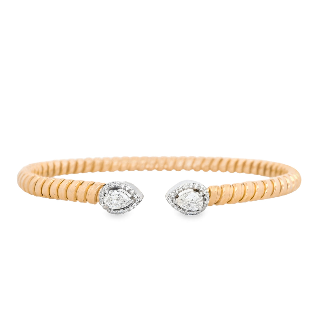 Twin Pear Diamond Bangle