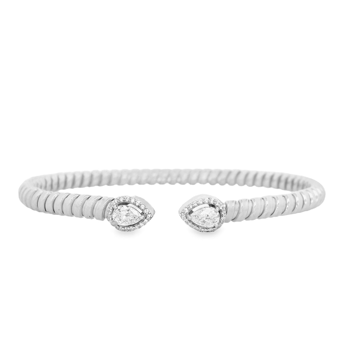 Twin Pear Diamond Bangle