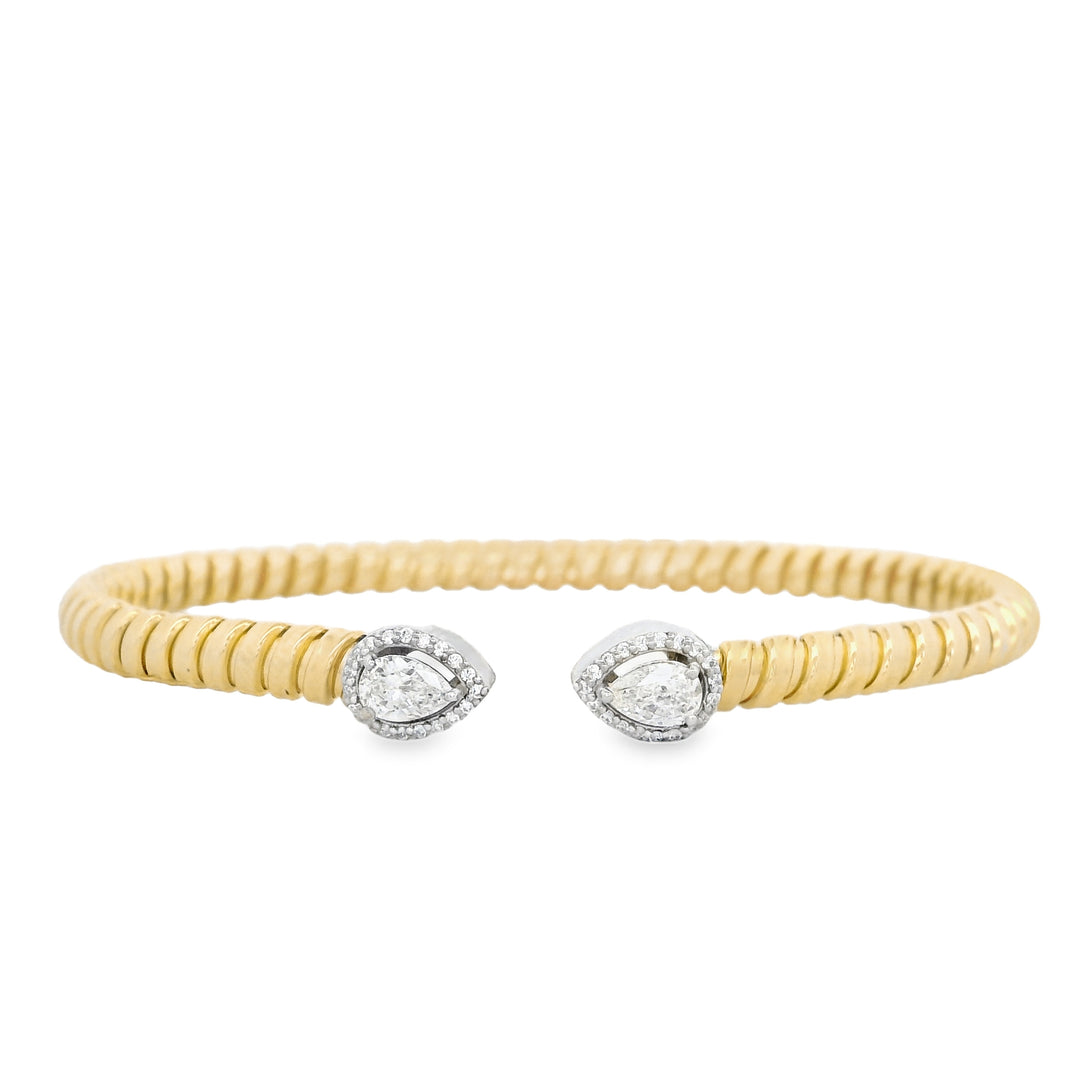 Twin Pear Diamond Bangle