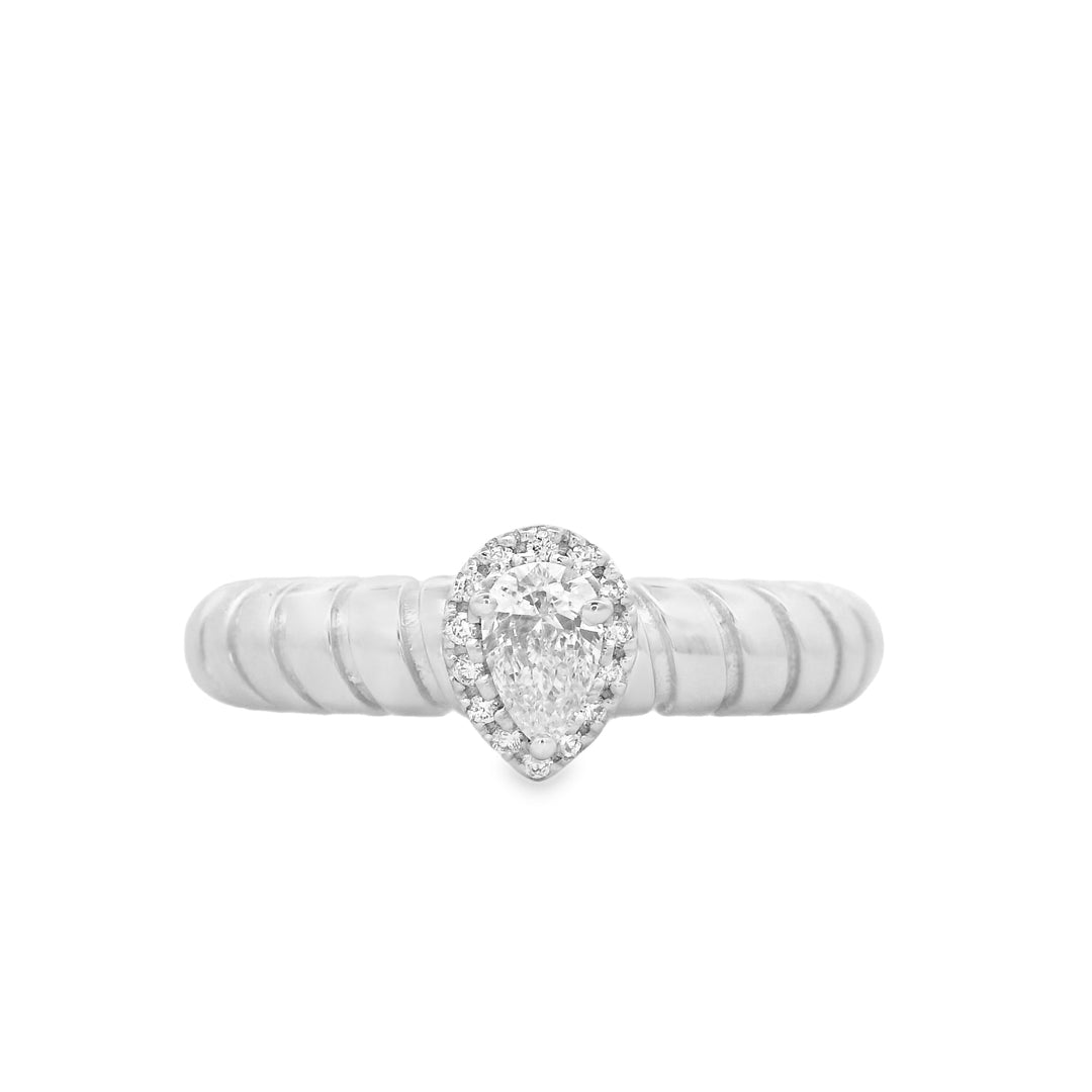 Pear Solitaire Tubogas Ring