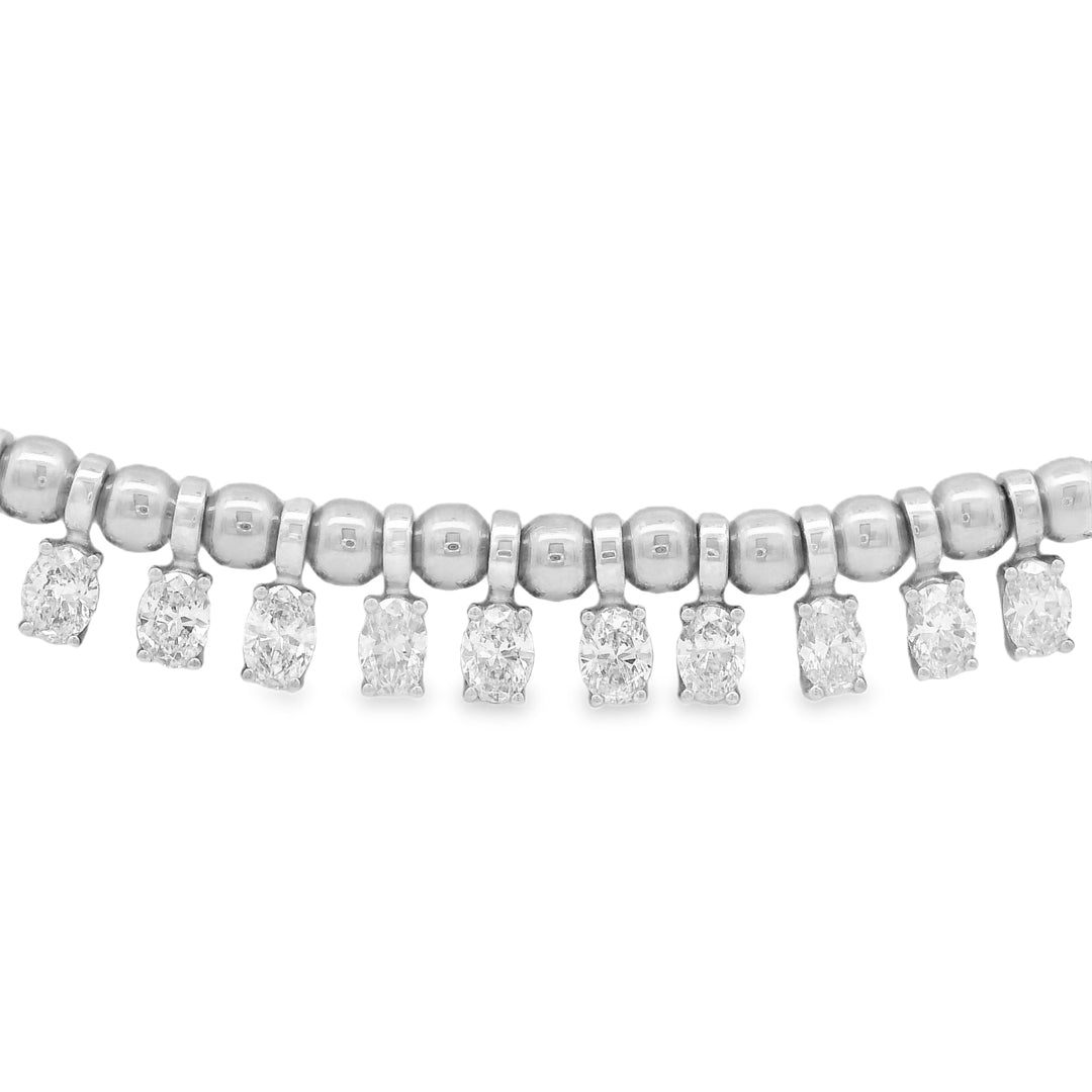 Oval Diamonds Bubbly Necklace